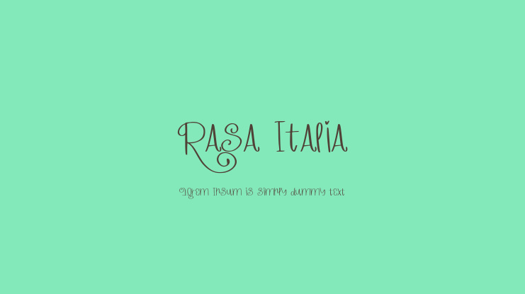 Rasa Italia Font