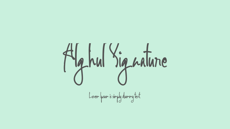 Alghul Signature Font