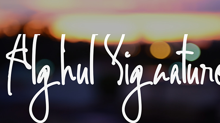 Alghul Signature Font