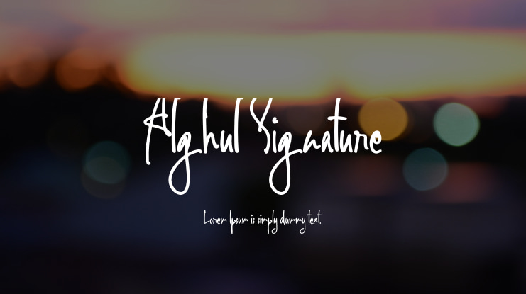 Alghul Signature Font