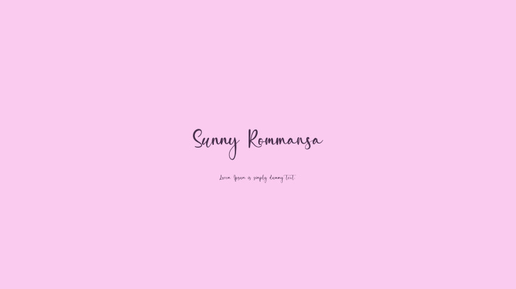 Sunny Rommansa Font Family