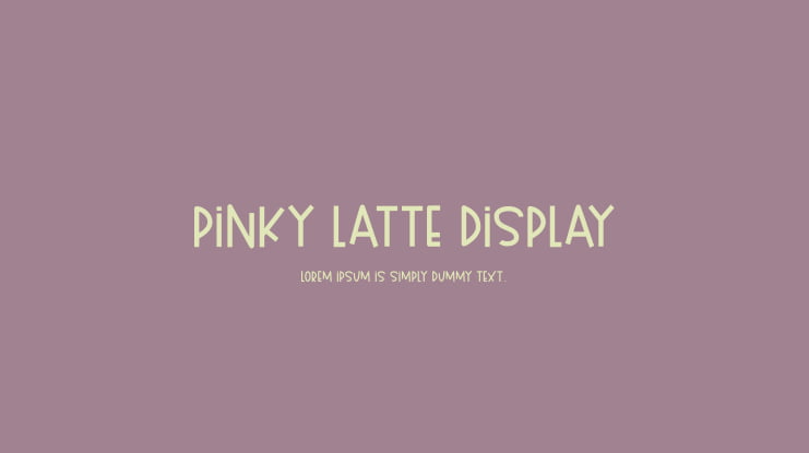 Pinky Latte Display Font Family