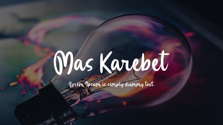 Mas Karebet Font Family