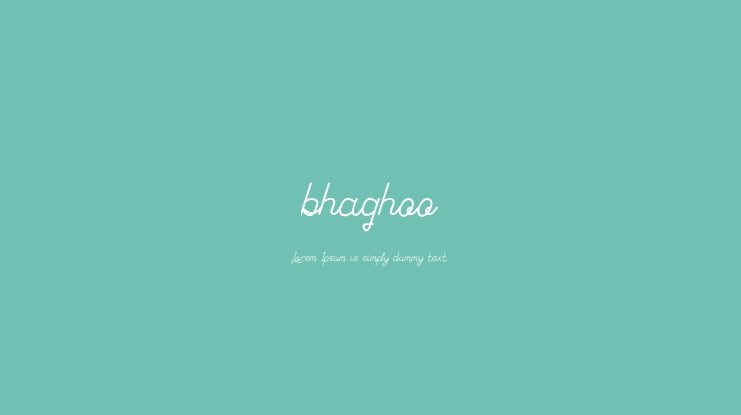 bhaqhoo Font