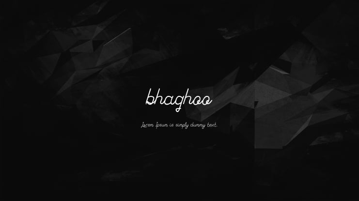 bhaqhoo Font