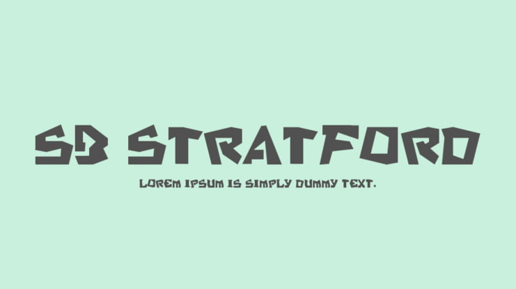 SB Stratford Font