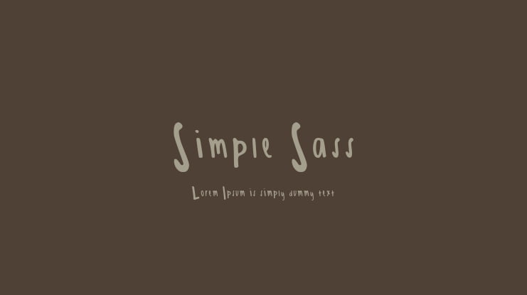 Simple Sass Font