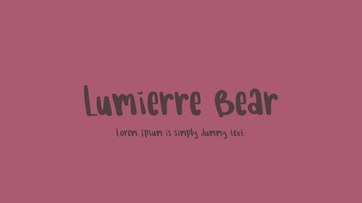 Lumierre Bear Font