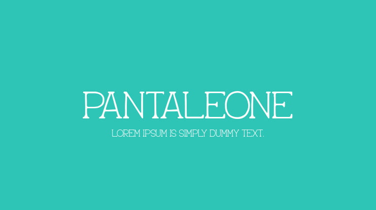 Pantaleone Font Family