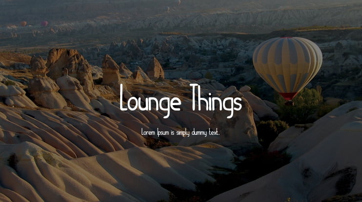 Lounge Things Font