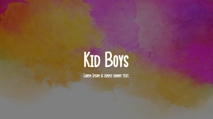 Kid Boys Font