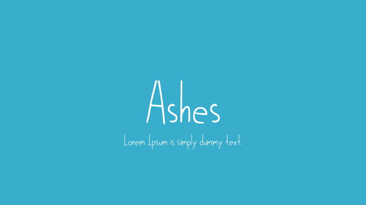 Ashes Font