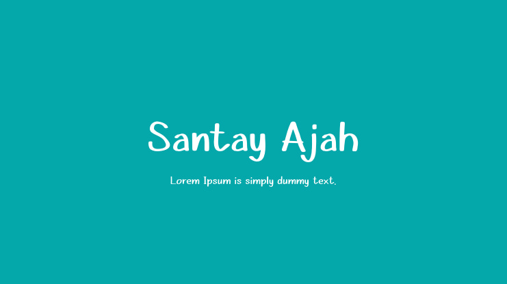 Santay Ajah Font