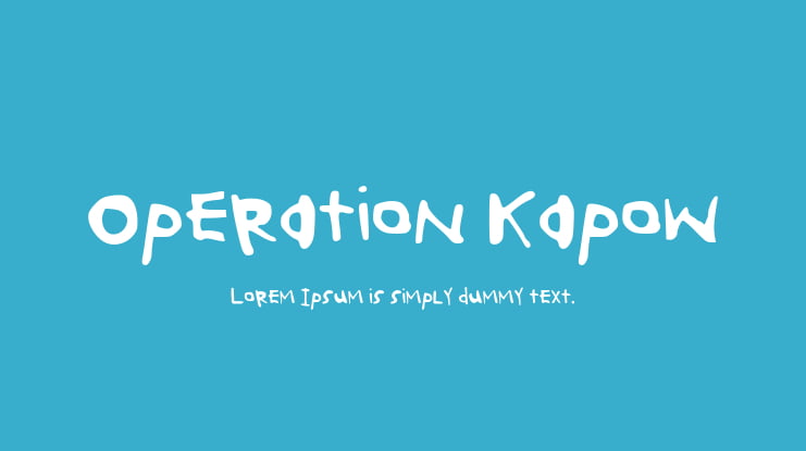 Operation Kapow Font