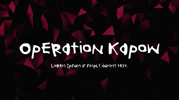 Operation Kapow Font