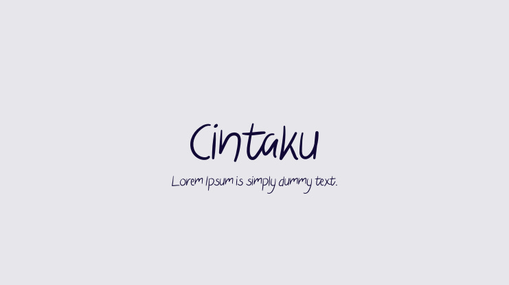 Cintaku Font