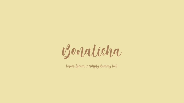 Bonalisha Font