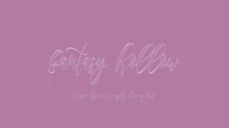 fantasy hollow Font