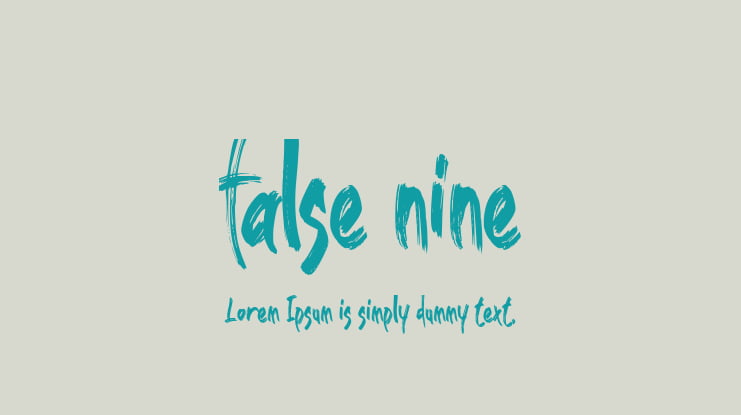 false nine Font