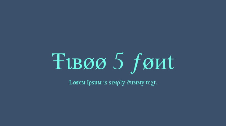 Tiboo 5 font
