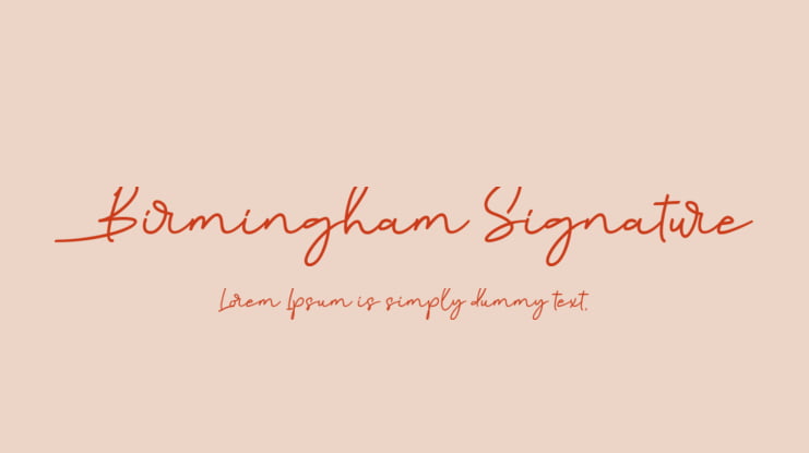 Birmingham Signature Font Family