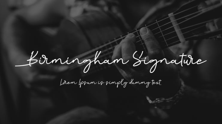 Birmingham Signature Font Family