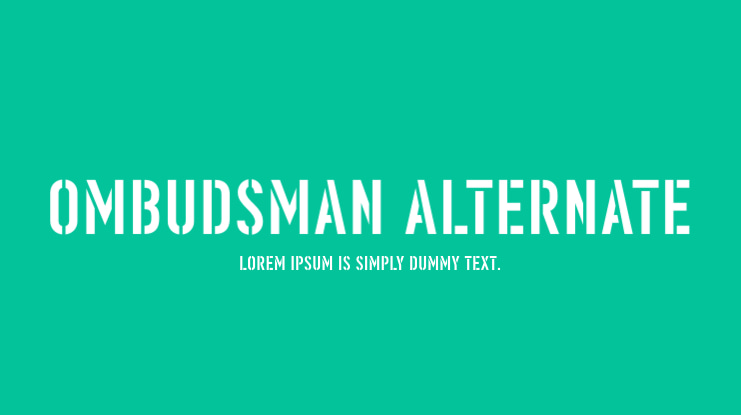 Ombudsman Alternate Font