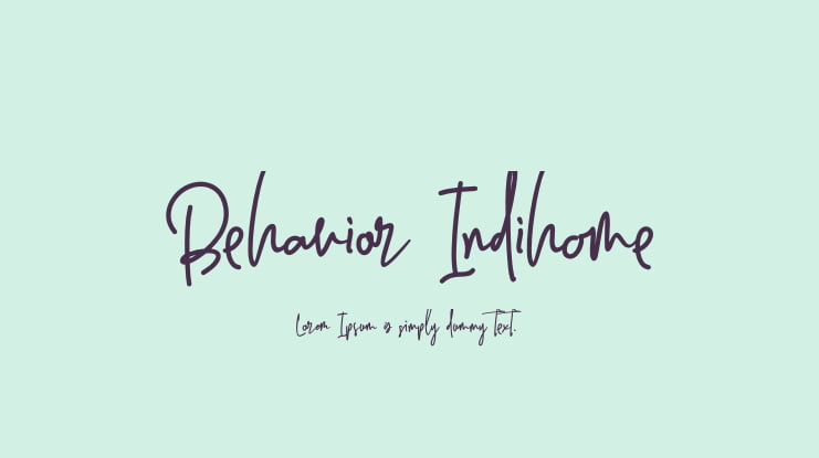 Behavior Indihome Font