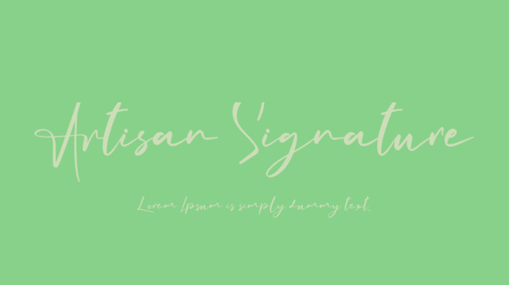 Artisan Signature Font Family