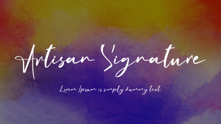Artisan Signature Font Family