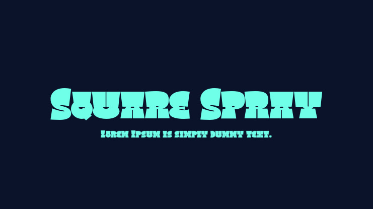 Square Spray Font