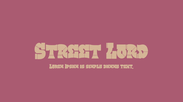 Street Lord Font