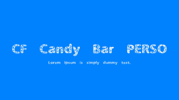 CF Candy Bar PERSO Font