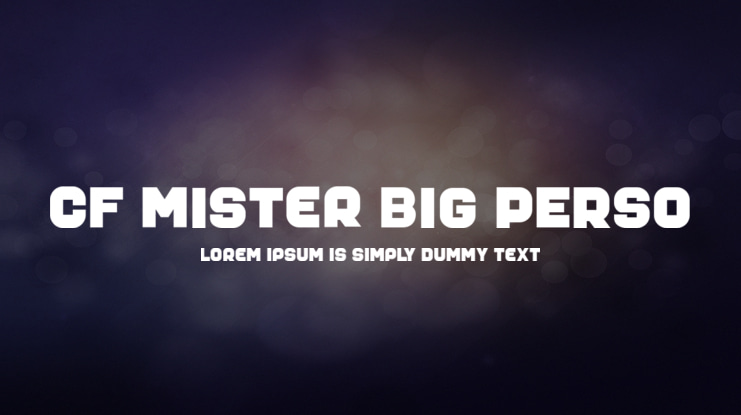 CF Mister Big PERSO Font