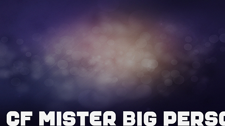 CF Mister Big PERSO Font