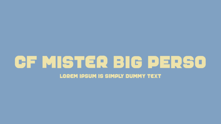 CF Mister Big PERSO Font