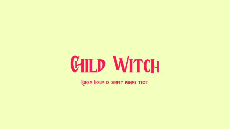 Child Witch Font