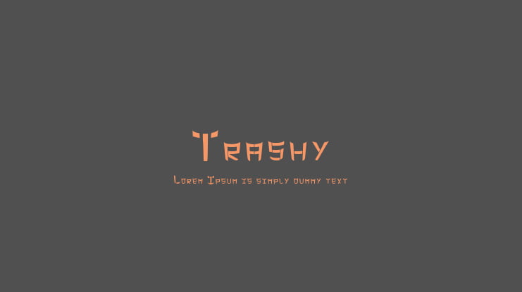 Trashy Font