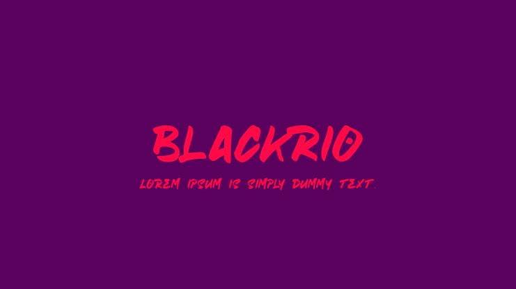 blackrio Font