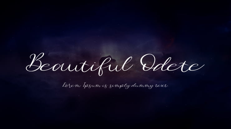 Beautiful Odete Font