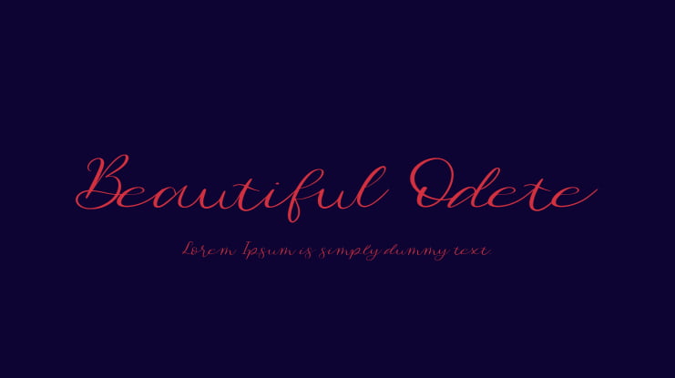 Beautiful Odete Font