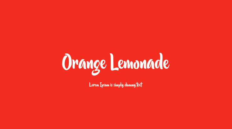 Orange Lemonade Font