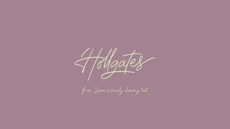 Hollgates Font