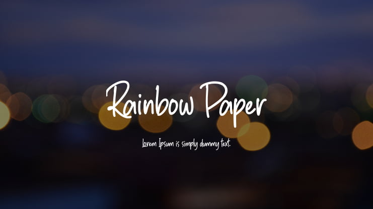 Rainbow Paper Font
