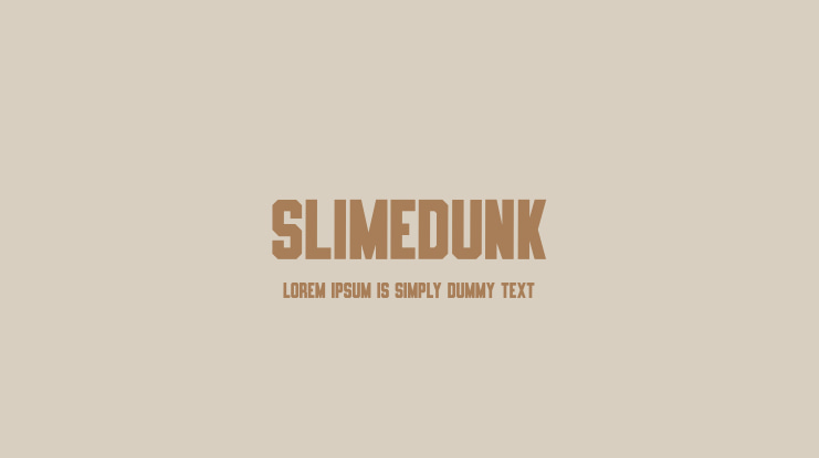 SLIMEDUNK Font Family