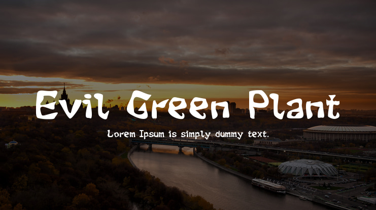 Evil Green Plant Font