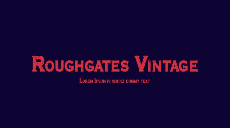 Roughgates Vintage Font