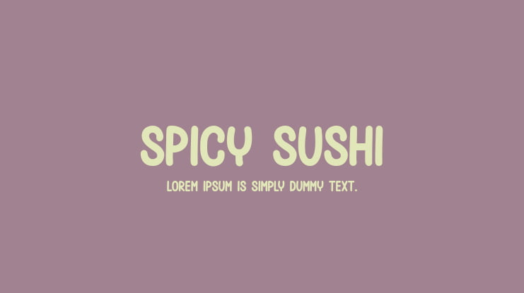 Spicy Sushi Font