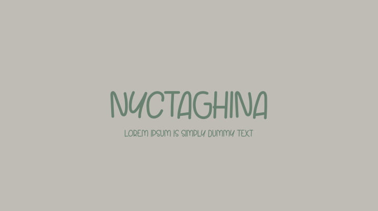 Nyctaghina Font