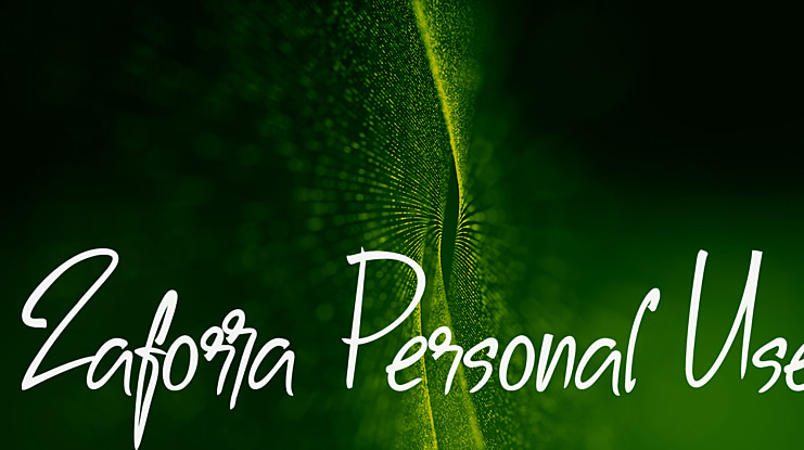 Zaforra Personal Use Font